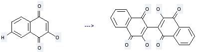 [2,2'-Binaphthalene]-1,1',4,4'-tetrone,3,3'-dihydroxy- can be prepared by 2-hydroxy-[1,4]naphthoquinone by heating